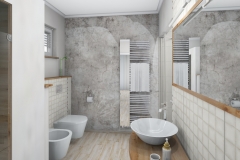 LH20 -  Bad mit Dusche,WC, Bidet und Wellness, Stil Landhaus,  Highend-Fotorealistik